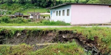 Quebrada de La Milla derrumbó muro en escuela de Boconó 