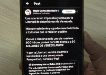 Machado agradece «operación» para «rescatar» a asilados en sede diplomática argentina
