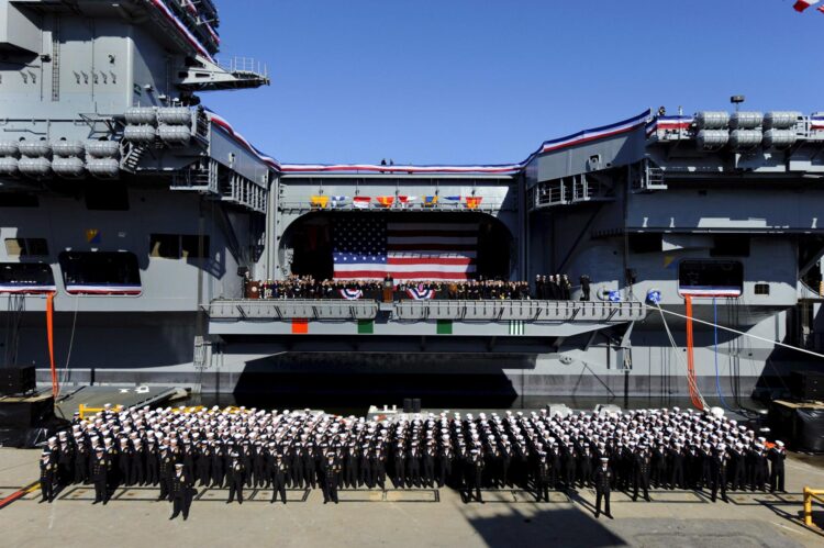 Fotografía de archivo de una ceremonia naval en Norfolk, Virginia (Estados Unidos). EFE/ Mike Theiler