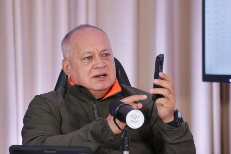 Fotografía cedida donde se observa al ministro de esa cartera, Diosdado Cabello. EFE/ Prensa del Ministerio de Interior, Justicia y Paz