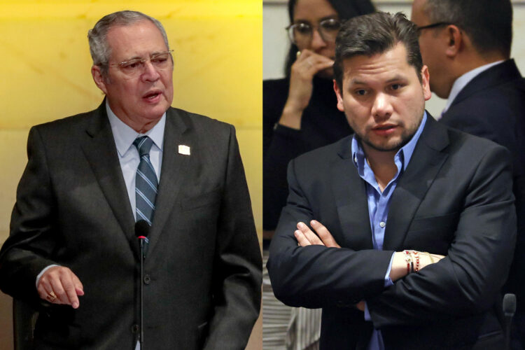 Combo de fotografías donde aparecen Iván Name (i), expresidente del Senado de Colombia, y Andrés Calle (d), expresidente de la Cámara de Representantes. EFE/ Carlos Ortega / Mauricio Dueñas Castañeda