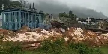 Cedió muro del cementerio de Boconó 