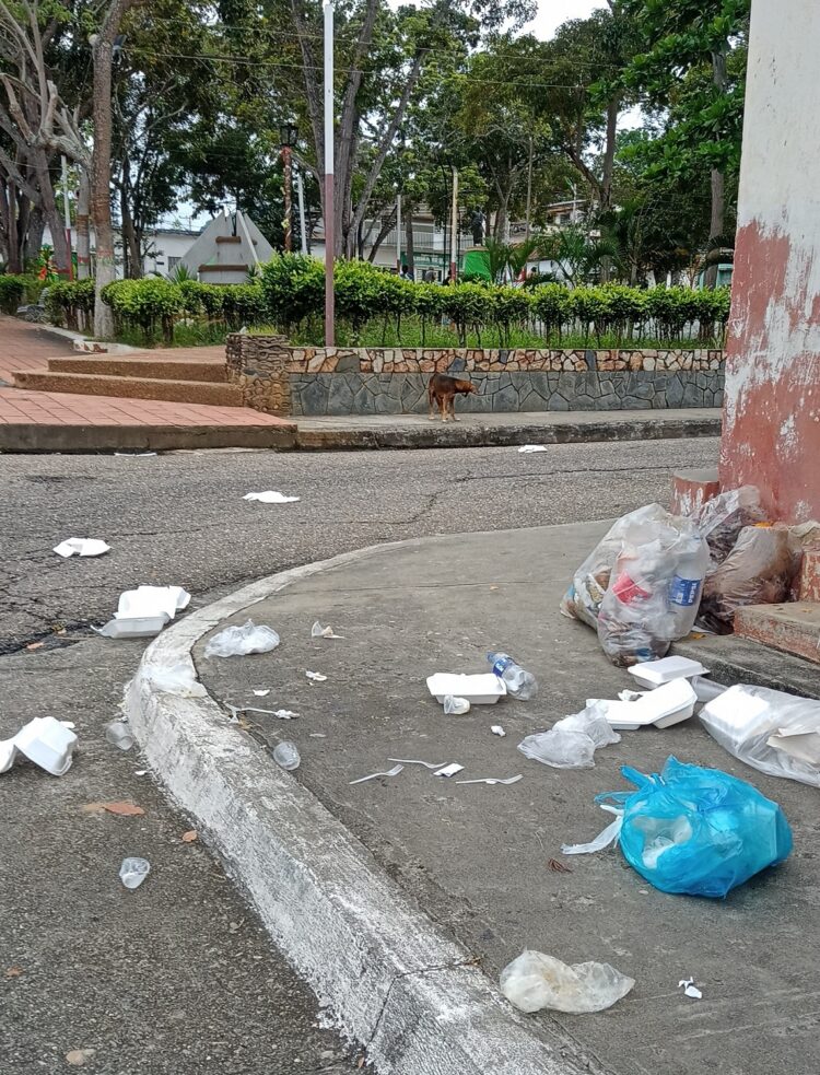No es novedoso, es común observar basura en las calles de Betijoque.