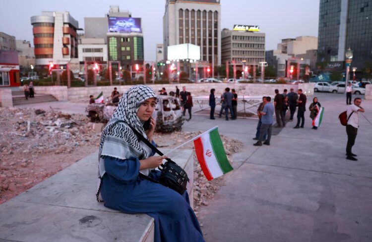 Imagen del 23 de julio de 2025 de la plaza Hafte-Tir en Teherán. EFE/EPA/ABEDIN TAHERKENAREH