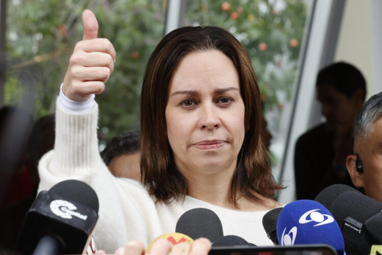Foto de archivo de Claudia Tarazona, la esposa del senador Miguel Uribe Turbay. EFE/ Mauricio Duenas Castaneda