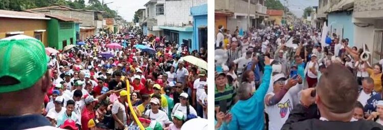 Movilización de calle encabezadas por los respectivos candidatos que aspiran a la Alcaldía de Motatán (Fotos Archivo Digital).