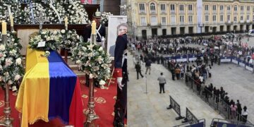 Colombia despidió a Miguel Uribe Turbay en una plaza de Bolívar silenciada por el luto