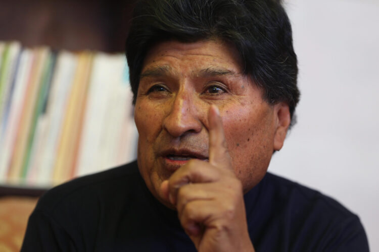 Fotografía de archivo del expresidente boliviano entre 2006 y 2019, Evo Morales, durante una entrevista con EFE, en Calamarca (Bolivia). EFE/Luis Gandarillas