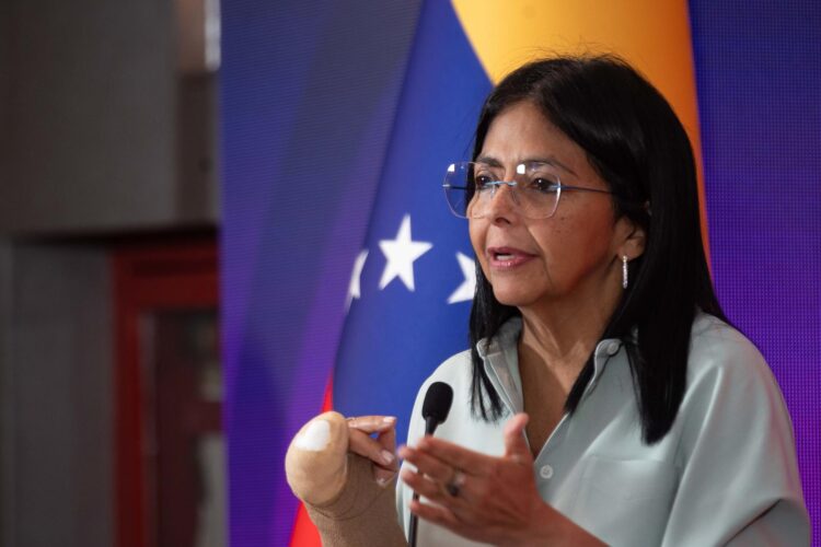 La vicepresidenta ejecutiva de Venezuela y ministra de Hidrocarburos, Delcy Rodríguez, en una foto de archivo. EFE/ Ronald Pena R
