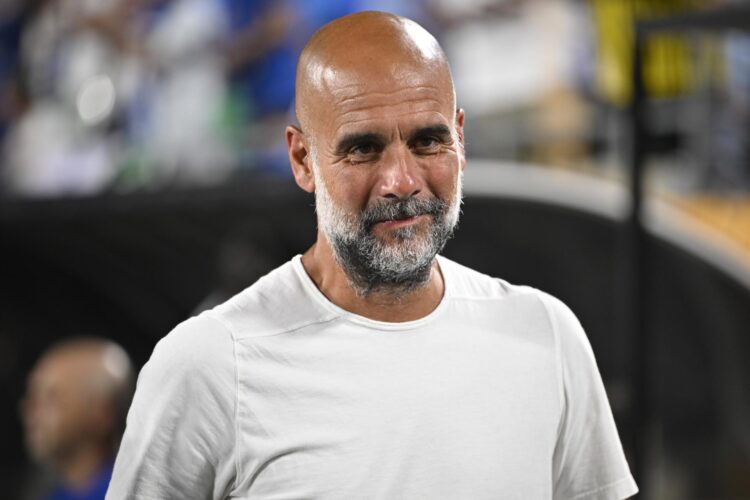 El entrenador del Manchester City Pep Guardiola durante un partido en Estados Unidos. EFE/EPA/MIGUEL RODRIGUEZ