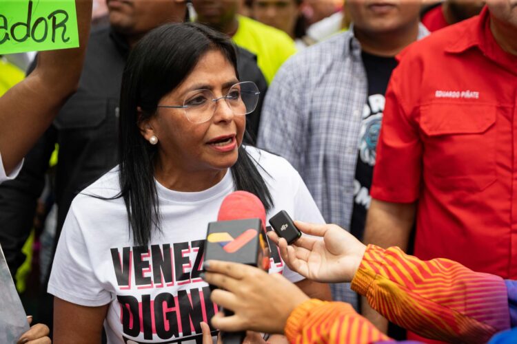 Fotografía de archivo de la vicepresidenta ejecutiva de Venezuela, Delcy Rodríguez. EFE/ Ronald Pena R