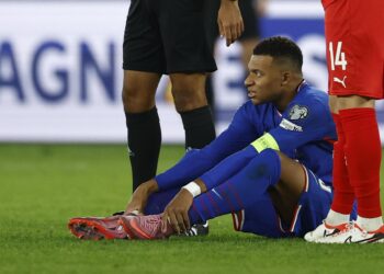 Mbappé, baja de la selección francesa por problemas en su tobillo derecho