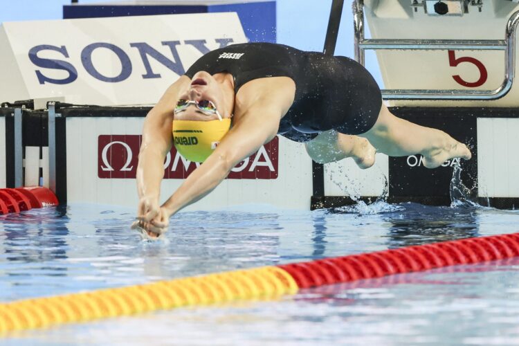 Foto de archivo de la australiana Kaylee McKeown, plusmarquista mundial de 200 m espalda en piscina corta. EFE/EPA/FAZRY ISMAIL