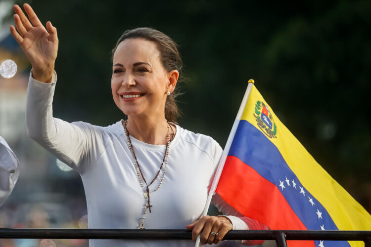 Fotografía de archivo de la líder de la oposición venezolana María Corina Machado. EFE/ Miguel Gutiérrez