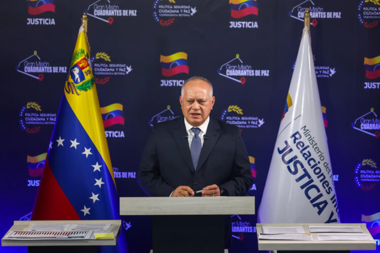 Fotografía de archivo del ministro de Interior, Justicia y Paz de Venezuela, Diosdado Cabello. EFE/ Miguel Gutierrez