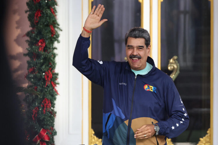 El presidente de Venezuela, Nicolás Maduro, fue captado este 21 de noviembre, durante un acto en el palacio presidencial de Miraflores, en Caracas (Venezuela). EFE/Miguel Gutiérrez