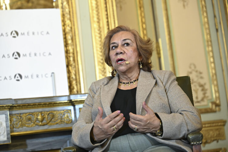 La canciller colombiana, Rosa Yolanda Villavicencio Mapy, durante la Tribuna EFECasa de América.-EFE/ Fernando Villar