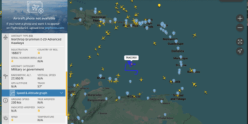 Avión de vigilancia y control aéreo de Estados Unidos sobrevoló Los Roques