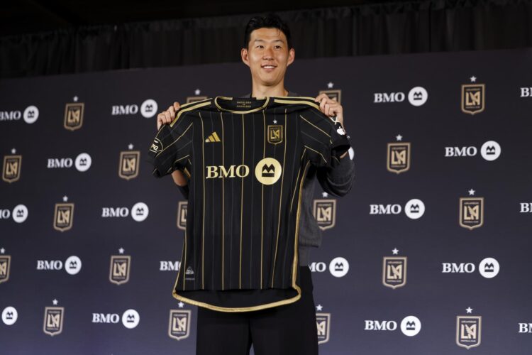 El surcoreano Heung-Min Son, durante su presentación como jugador de Los Angeles FC de la MLS. EFE/EPA/CAROLINE BREHMAN