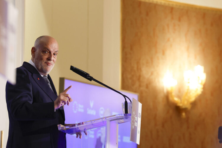 Fotografía de Javier Lizón, en la que puede verse en una imagen de archivo del 23 de septiembre de 2024 al presidente de LaLiga, Javier Tebas, durante un evento. EFE