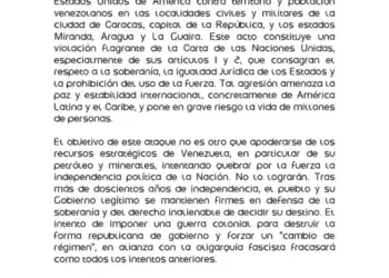 Maduro declara estado de conmoción exterior en Venezuela tras «agresión militar» de EE.UU.