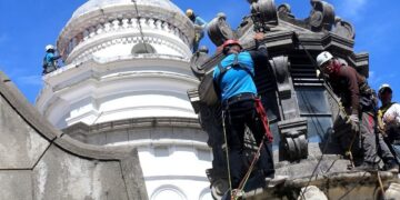 Catorce frentes de trabajo desplegados en rehabilitación de la Catedral de Mérida 