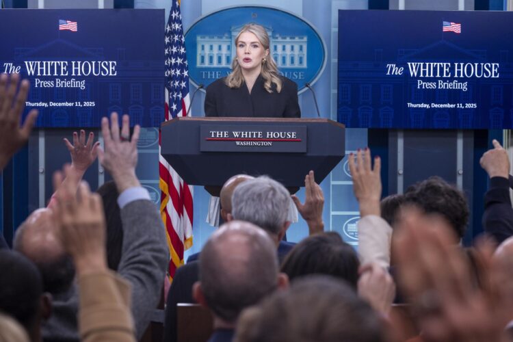 La portavoz de la Casa Blanca, Karoline Leavitt. EFE/Shawn Thew