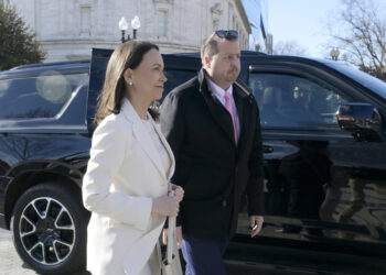 María Corina Machado llega a la Casa Blanca para reunirse con Trump