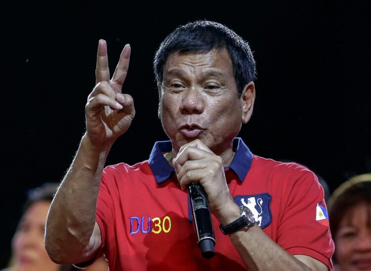 El expresidente filipino Rodrigo Duterte en una imagen de archivo. EFE/EPA/RITCHIE B. TONGO