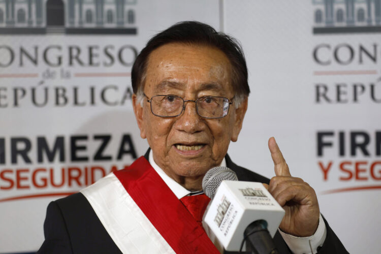 El nuevo mandatario interino de Perú, José María Balcázar. EFE/ STR