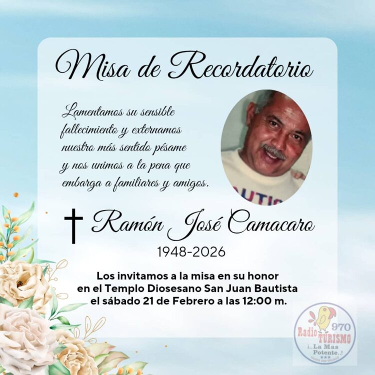 La misa en memoria de Ramón Camacaro será este sábado en el templo San Juan Bautista.