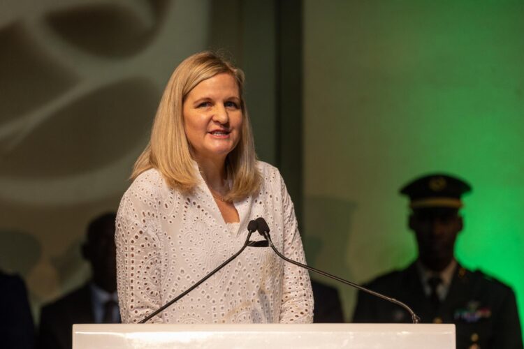 Foto de archivo de la presidenta del COI, la zimbabuense Kirsty Coventry. EFE/EPA/JEROME FAVRE