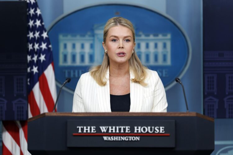 Fotografía de archivo de la secretaria de Prensa de la Casa Blanca, Karoline Leavitt .. EFE/EPA/WILL OLIVER