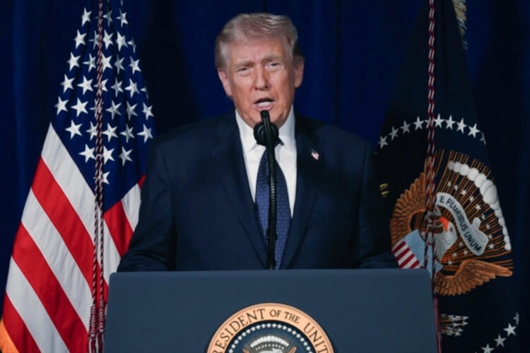 Captura de video de la cuenta oficial de la red social TruthSocial @realDonaldTrump del presidente de Estados Unidos, Donald Trump, hablando durante una declaración pública este domingo. EFE/ @realdonaldtrump