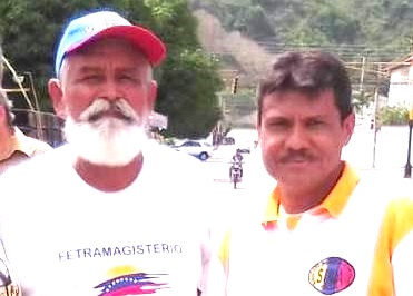 José Miguel Briceño y Jesús Caldera, dirigentes magisteriales del estado Trujillo (Foto Archivo Digital)