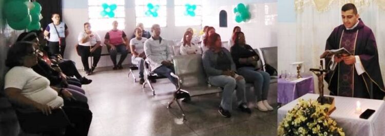 Celebración eucarística presidida por el sacerdote Oscar Orellano, párroco del municipio Motatan. (Fotos Cortesía)