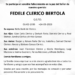 Se participa el sensible fallecimiento en la paz del Señor de nuestro querido: FEDELE CLERICO BERTOLA