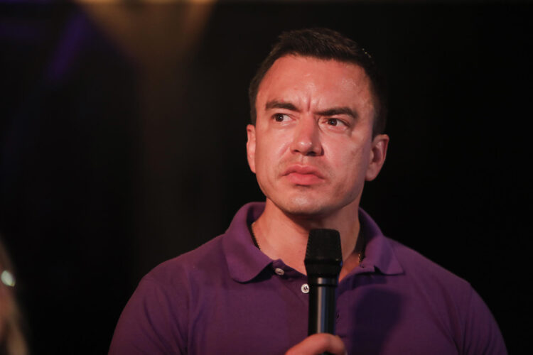 Fotografía de archivo del presidente de Ecuador, Daniel Noboa. EFE/ Carlos Durán Araújo