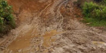 Vialidad a Santa Rita de Boconó colapsada por las lluvias 