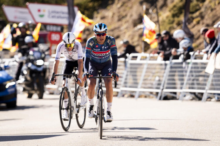 El español Mikel Landa, del Soudal Quick Step, durante la Volta Ciclista a Catalunya.. EFE/Siu Wu