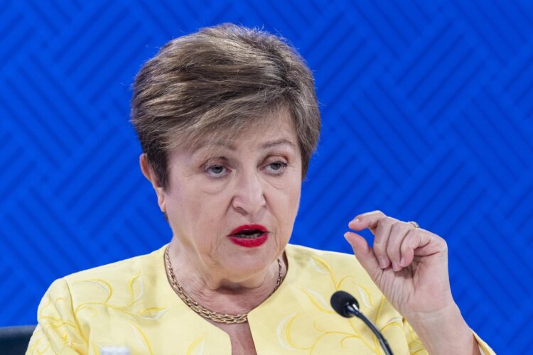 La directora gerente del Fondo Monetario Internacional (FMI), Kristalina Georgieva. EFE/EPA/JIM LO SCALZO