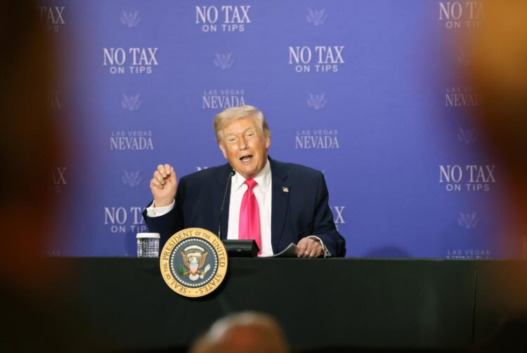 Fotografía del 16 de abril de 2026 del presidente de Estados Unidos, Donald Trump. EFE/EPA/RONDA CHURCHILL