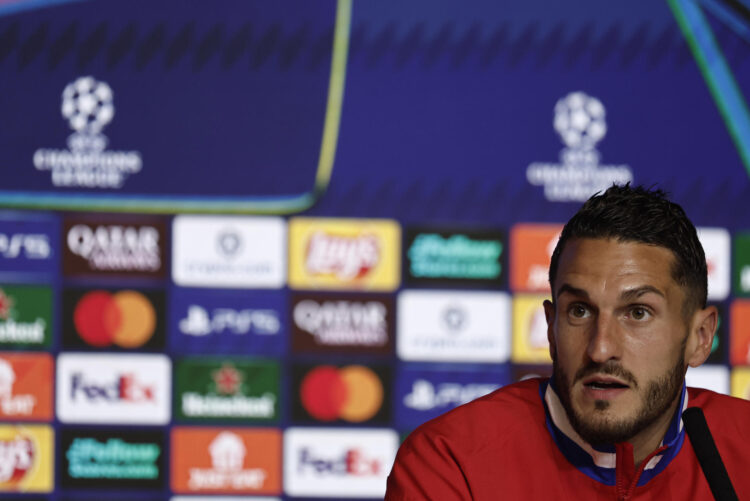 Koke, durante la rueda de prensa. EFE/Sergio Pérez