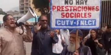 “Salario digno ya”: gremios protestan frente al TSJ para exigir decisión sobre demanda por omisión constitucional