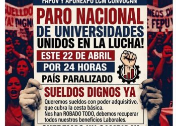 Por crisis salarial | FAPUV anuncia paro nacional de 24 horas este 22 de abril