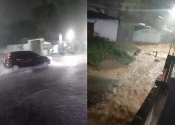 Fuertes lluvias anegan calles y afectan la movilidad en San Antonio del Táchira