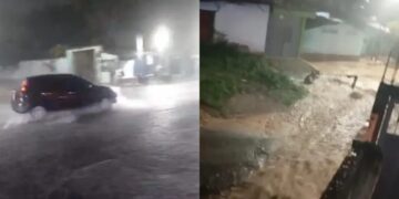 Fuertes lluvias anegan calles y afectan la movilidad en San Antonio del Táchira