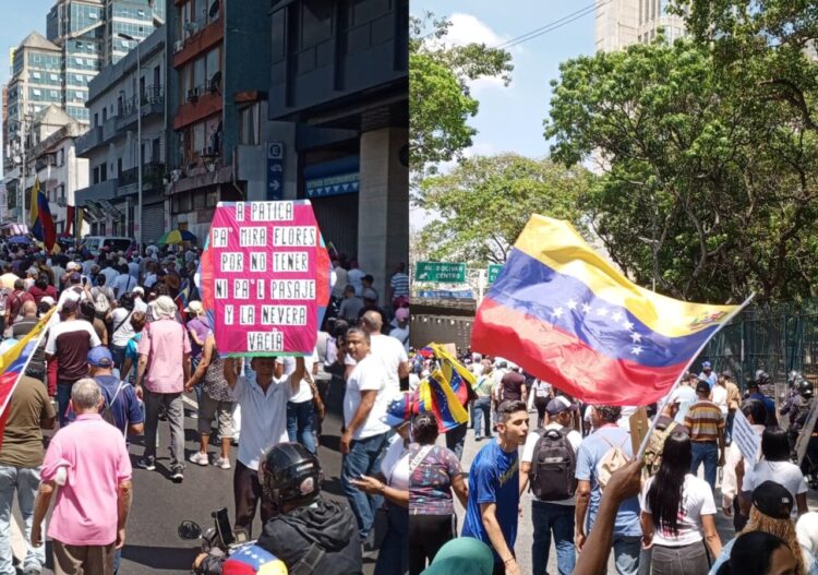 La movilización comenzó alrededor de las 11:00 de la mañana desde Plaza Venezuela | Fotos: PROVEA