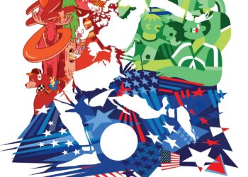Arte y fútbol contra la división: el póster del Mundial apuesta por la unión de Norteamérica