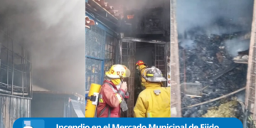Incendio en el Mercado Municipal de Ejido afecta tres locales comerciales